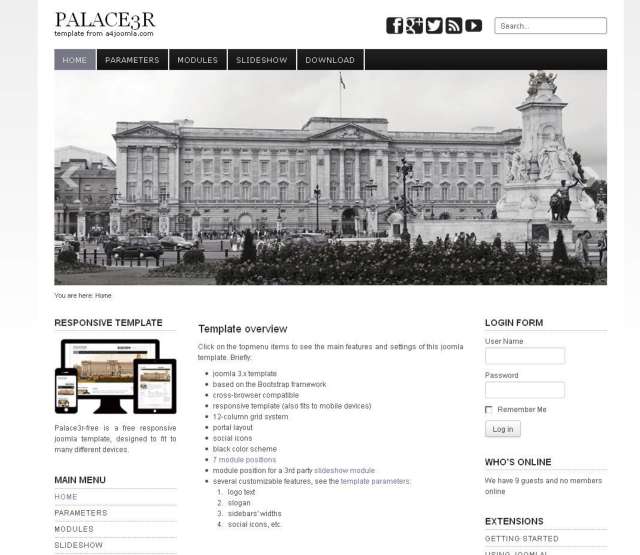 Шаблон Joomla Palace3R Palace3R